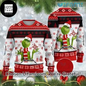 Metallica And Exciting Grinch 2023 Ugly Christmas Sweater