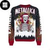 Metallica Band Logo With Santa Hat 2023 Ugly Christmas Sweater