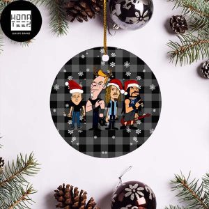 Metallica Member Team Singing Merry Xmas 2023 Christmas Ornament