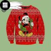 Mickey Mouse Wearing Philadelphia Eagles Uniform 2023 Ugly Christmas Sweater