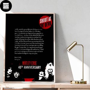 Motley Crue Shout At The Devil 40th Anniversary Fan Gifts Home Decor Poster Canvas