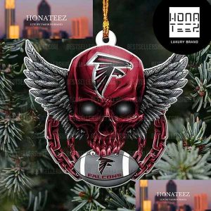 NFL Atlanta Falcons Football Skull Logo Unique 2023 Christmas Ornament