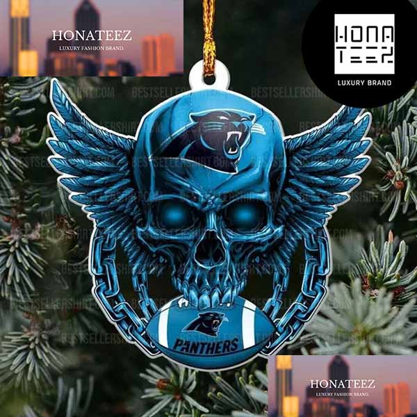 Carolina Panthers Football Ornament