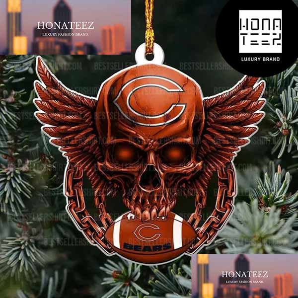 Chicago Bears Football Skull Logo Unique Christmas Ornament - Best Seller  Shirts Design In Usa