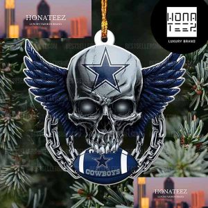 NFL Dallas Cowboys Football Skull Logo Unique 2023 Christmas Ornament