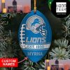 NFL Detroit Lions Flag Map US Personalized 2023 Christmas Ornament