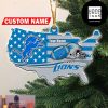 NFL Detroit Lions Christmas Custom Name 2023 Christmas Ornament