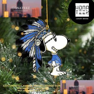 NFL Detroit Lions Football Snoopy Dog Unique 2023 Christmas Ornament