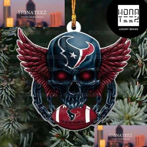 NFL Houston Texans Football Skull Logo Unique 2023 Christmas Ornament