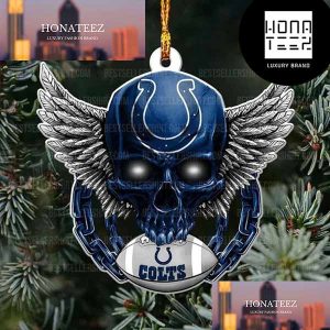 NFL Indianapolis Colts Football Skull Logo Unique 2023 Christmas Ornament