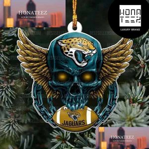 NFL Jacksonville Jaguars Football Skull Logo Unique 2023 Christmas Ornament