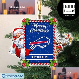 NFL Merry Christmas Buffalo Bills Santa And Reindeer 2023 Christmas Ornament