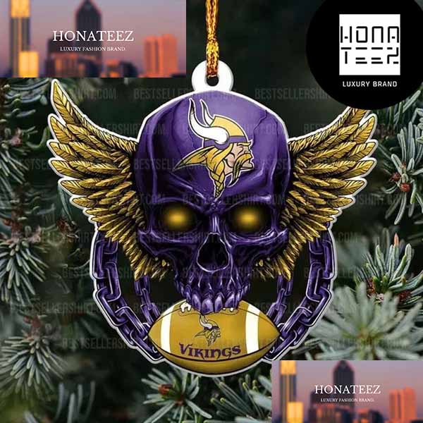Minnesota Vikings Helmet Christmas Tree Ornament – Plastic Team Logo Holiday Decor