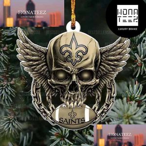 NFL New Orleans Saints Football Skull Logo Unique 20323 Christmas Ornament