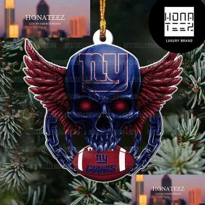 NFL New York Giants Football Skull Logo Unique 2023 Christmas Ornament