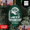 NFL New York Jets Flag Map US Personalized 2023 Christmas Ornament