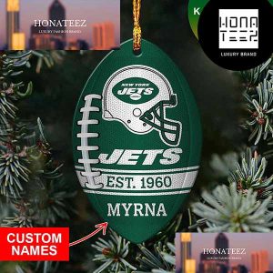 NFL New York Jets Custom Names 2023 Christmas Ornament