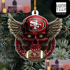 NFL San Francisco 49ers Football Skull Logo 2023 Unique Christmas Ornament