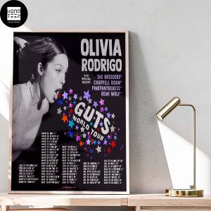 Olivia Rodrigo Guts World Tour Time Line Fan Gifts Home Decor Poster Canvas