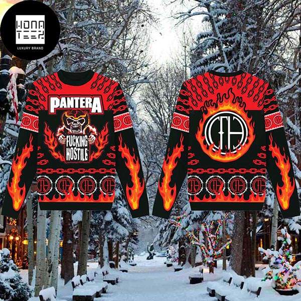 Pantera Fcking Sweater Xmas 2023 Honateez Gifts Hostile Ugly - Christmas
