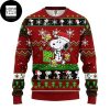 Peanuts Snoopy Christmas Tree And Snowflakes 2023 Ugly Christmas Sweater