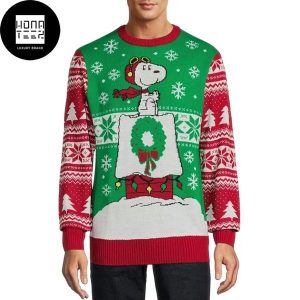 Peanuts Snoopy Sitting On The Roof 2023 Ugly Christmas Sweater