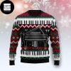 Piano Music Note Black And White 2023 Ugly Christmas Sweater