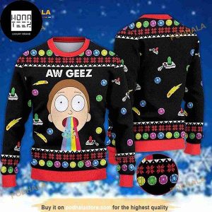 Rick And Morty Aw Geez Moment Morty 2023 Ugly Christmas Sweater
