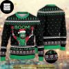 Rick And Morty Boom Pickle All The Way 2023 Green Snowflakes Ugly Christmas Sweater