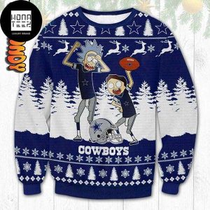 Rick And Morty Dallas Cowboys 2023 Ugly Christmas Sweater