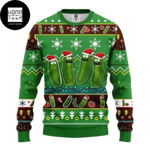 Rick And Morty Four Pickles Dancing 2023 Ugly Christmas Sweater