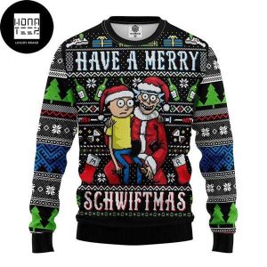 Rick And Morty Have A Merry Schwiftmas 2023 Ugly Christmas Sweater