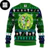 Rick And Morty Holiday Party Light Blue 2023 Ugly Christmas Sweater