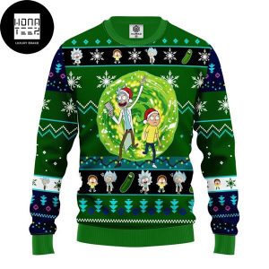 Rick And Morty Have Green Expedition 2023 Ugly Christmas Sweater