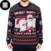 Rick And Morty Holiday Party Light Blue 2023 Ugly Christmas Sweater