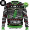 Rick And Morty I Turned Myself Into A Christmas Sweater Morty Black And Green 2023 Ugly Christmas Sweater