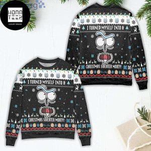 Rick And Morty I Turned Myself Into A Christmas Sweater Morty Patterns 2023 Ugly Christmas Sweater