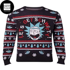 Rick And Morty Lets Get Schwifty 2023 Ugly Christmas Sweater