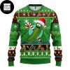 Rick And Morty Pickle Rick Wearing Santa Hat 2023 Ugly Christmas Sweater