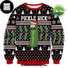 Rick And Morty Pickle Rick Santa Hat And Candy Can 2023 Ugly Christmas Sweater