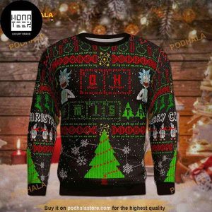 Rick and Morty Rick Sanchez Chemistree Chemistry Xmas Gifts 2023 Ugly Christmas Sweater