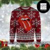 Rolling Stones Playing Music Under Christmas Tree Funny Ugly Christmas Sweater