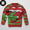 Rolling Stones Christmas Tree And Snowman 2023 Ugly Christmas Sweater
