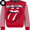 Rolling Stones Santa Hat Red And Yellow 2023 Ugly Christmas Sweater
