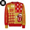Rolling Stones Red And White Stripes 2023 Ugly Christmas Sweater
