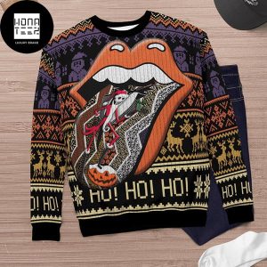 Rolling Stones X Skull Ho Ho Ho 2023 Ugly Christmas Sweater