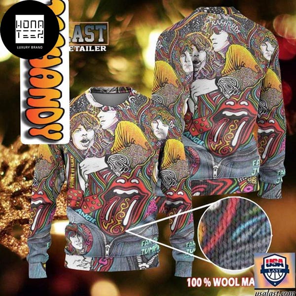 Rolling Stones X Versace 2023 Ugly Christmas Sweater