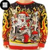 Trumpet With Music Notes Black And Red 2023 Ugly Christmas Sweater