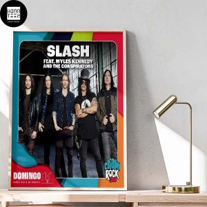 Slash Performing At Cosquin Rock 2024 Fan Gifts Home Decor Poster Canvas