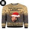 Snoop Dogg Santa Hat Twas The Nizzle Red Bells 2023 Ugly Christmas Sweater